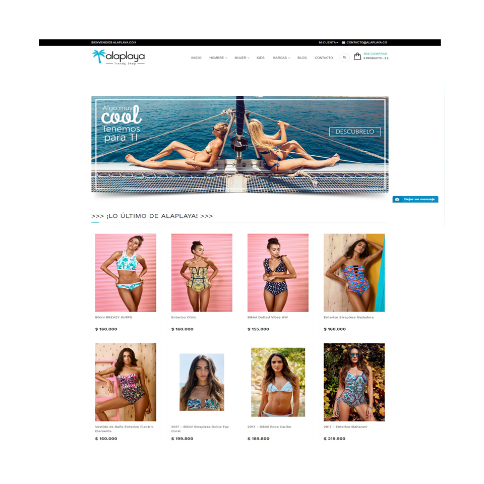 Tienda Online especializada en la venta de ropa para la playa.