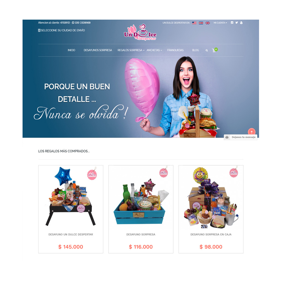 UN DULCE DESPERTAR - Tienda Online especializada en la venta de desayunos sorpesa.